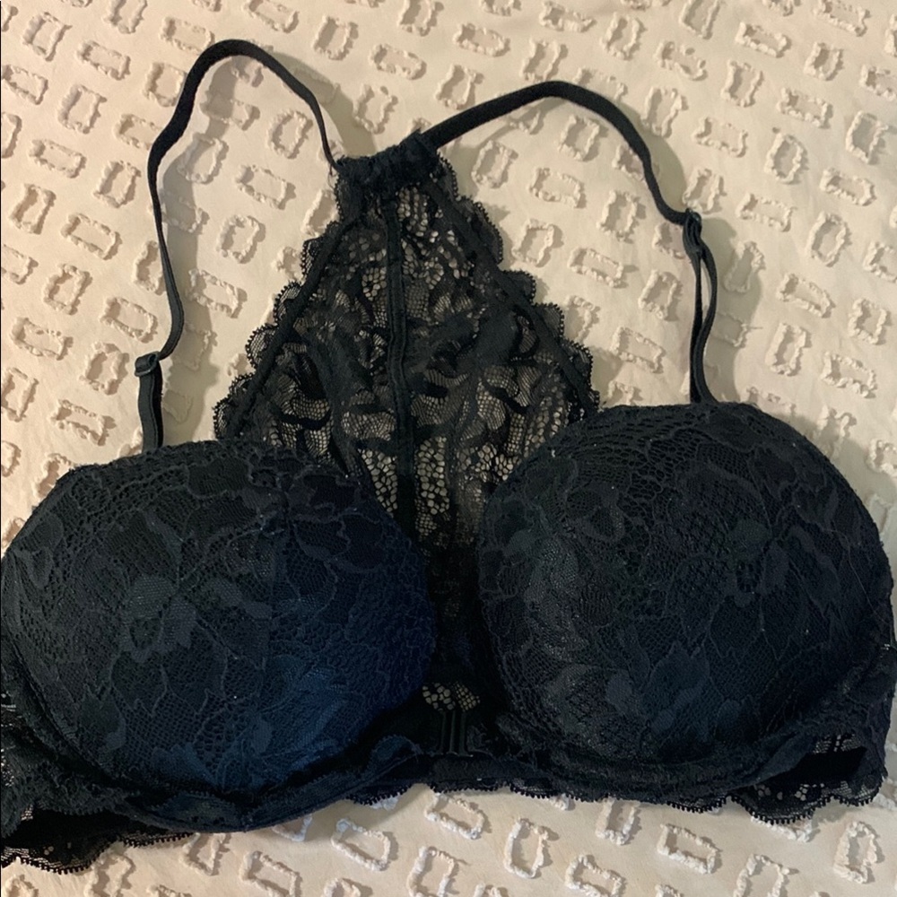 Victoria's Secret Black Lace Racerback Bra